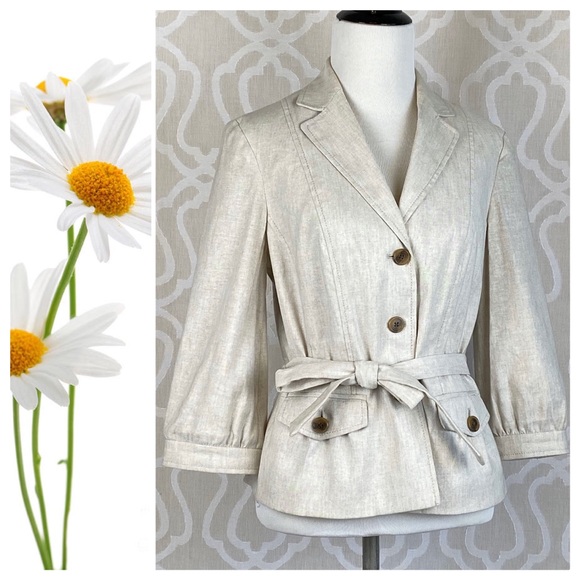 Banana Republic Jackets & Blazers - *TAKING DOWN* Banana Republic Oatmeal Linen Blazer